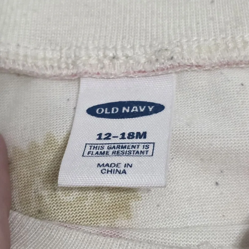 Old Navy Off White Dress with Dinosaurs Infants Size 12-18mo
